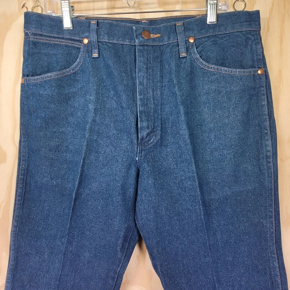 Wrangler Jeans Men 36x30 Blue Excellent Cowboy Cut Slim Fit 936DEN Mint